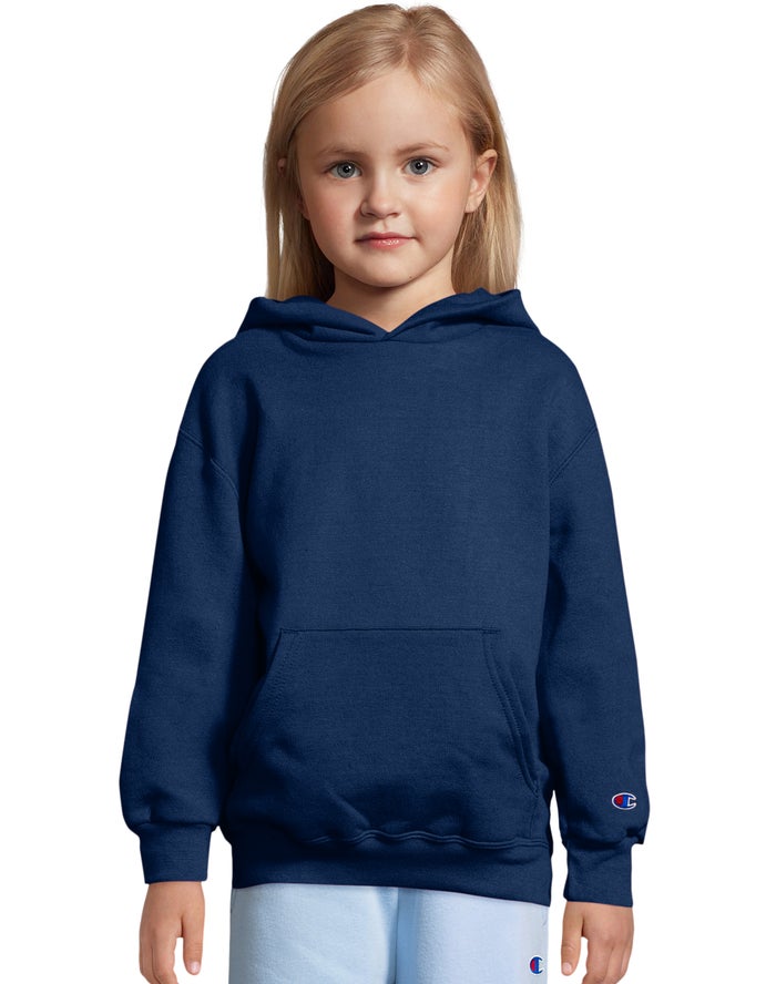 Champion Double Dry Fleece Pullover - Tytön Laivastonsininen Huppari - Suomi 9267438-QV